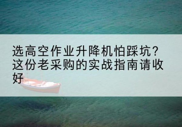 乐安高空作业升降机厂家推荐-选高空作业升降机怕踩坑？这份老采购的实战指南请收好